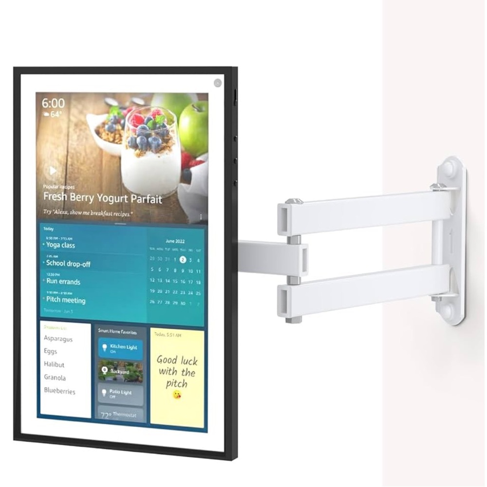 WALI White Wall Mount for Echo Show 21, Echo Show‎ 15